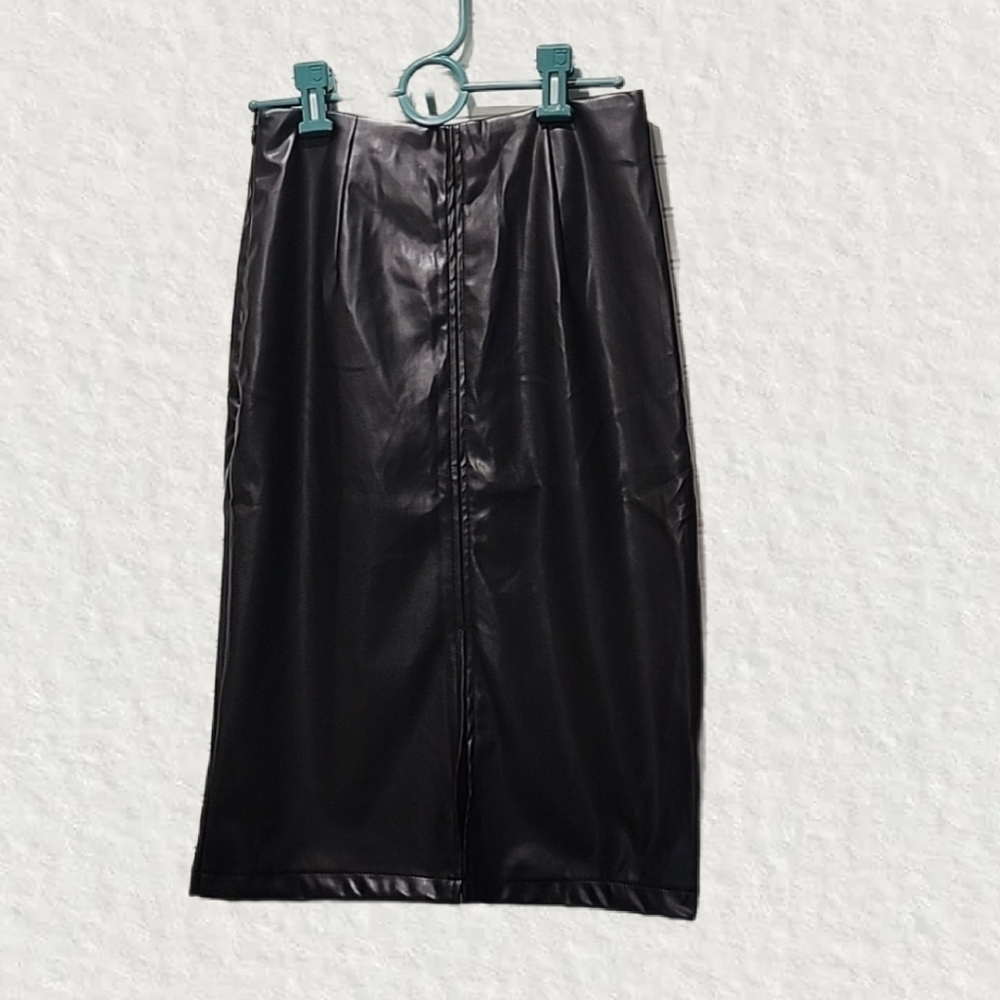 Ranlege Pleather Pencil Skirt